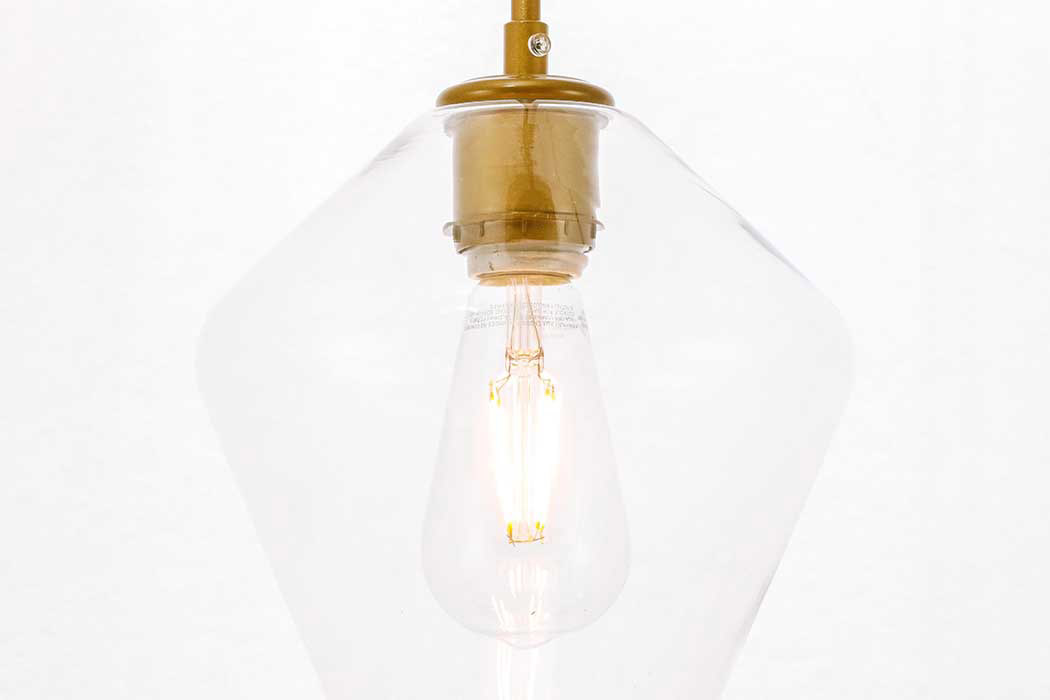 Elegant Pendant Light - Brass, 1 Bubl (LD2256BR)