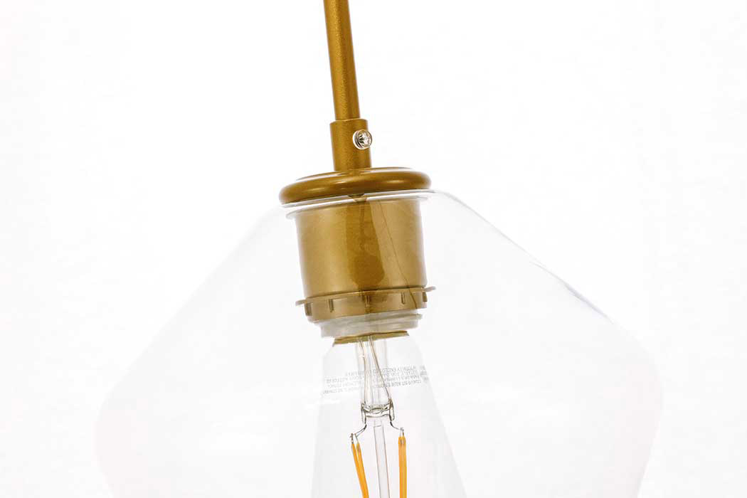 Elegant Pendant Light - Brass, 1 Bubl (LD2256BR)