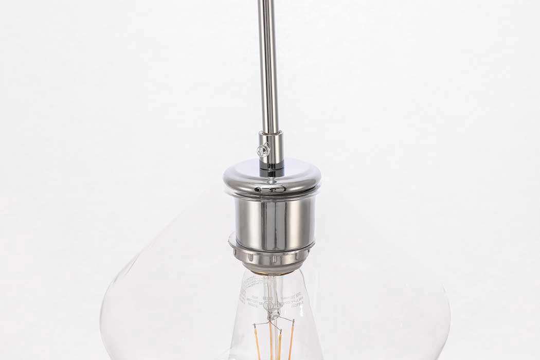 Elegant Pendant Light - Chrome, 1 Bubl (LD2256C)
