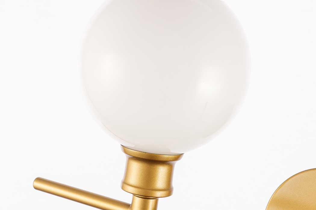 Elegant Wall Sconce - Brass/Matte Glass, Left Side (LD2303BR)