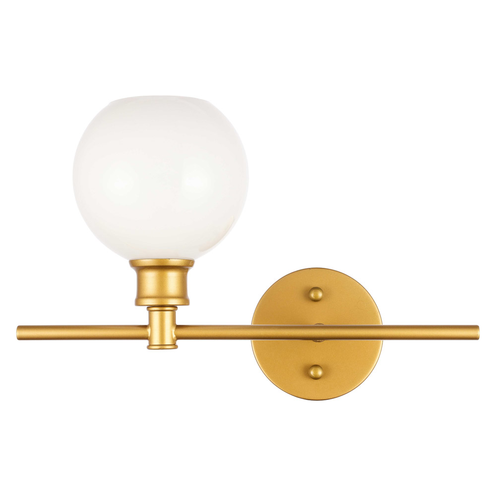 Elegant Wall Sconce - Brass/Matte Glass, Left Side (LD2303BR)