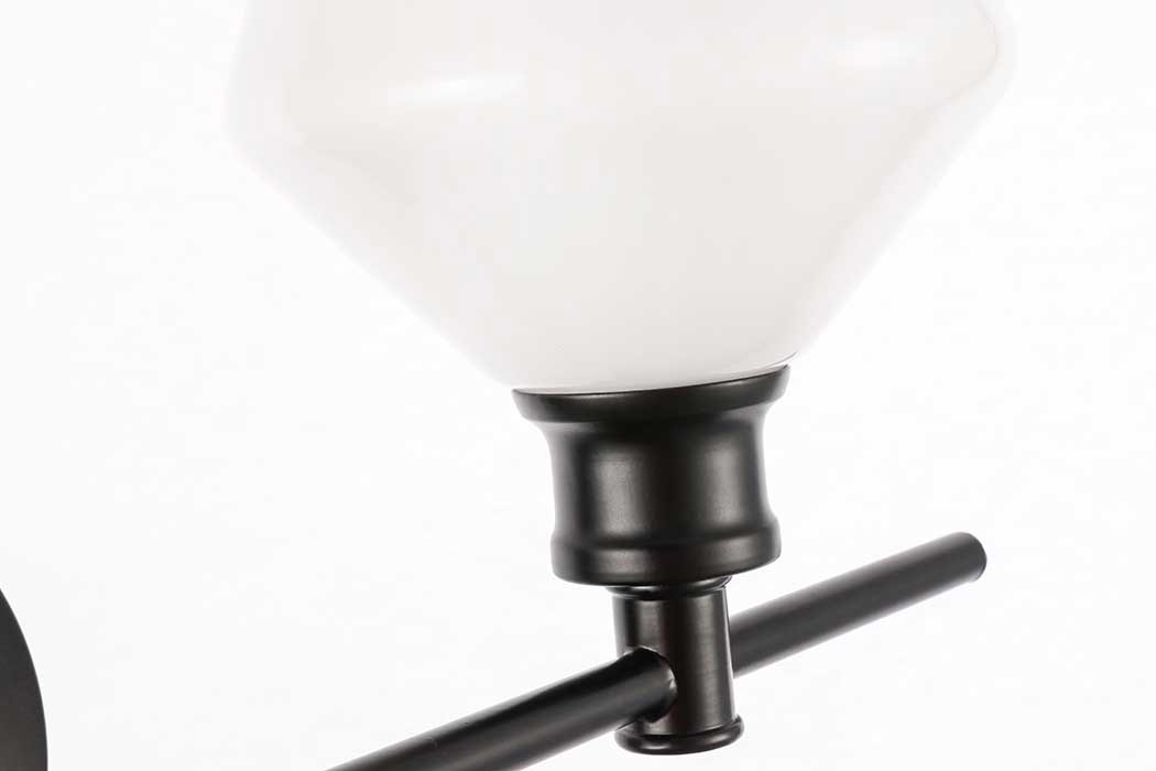 Elegant Wall Sconce - Black/Matte Glass, Right Side (LD2305BK)