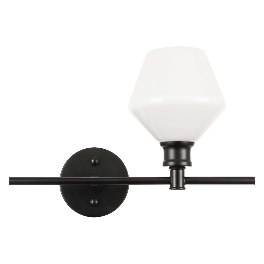 Elegant Wall Sconce - Black/Matte Glass, Right Side (LD2305BK)