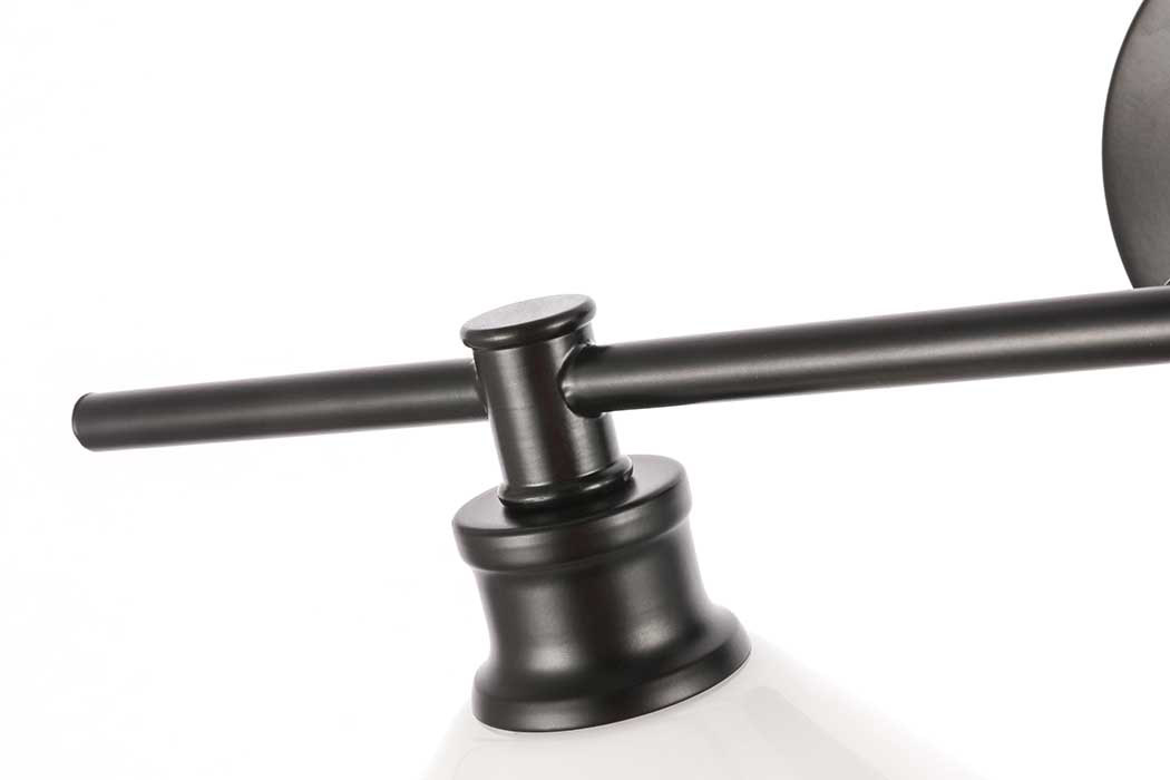 Elegant Wall Sconce - Black/Matte Glass, Right Side (LD2305BK)