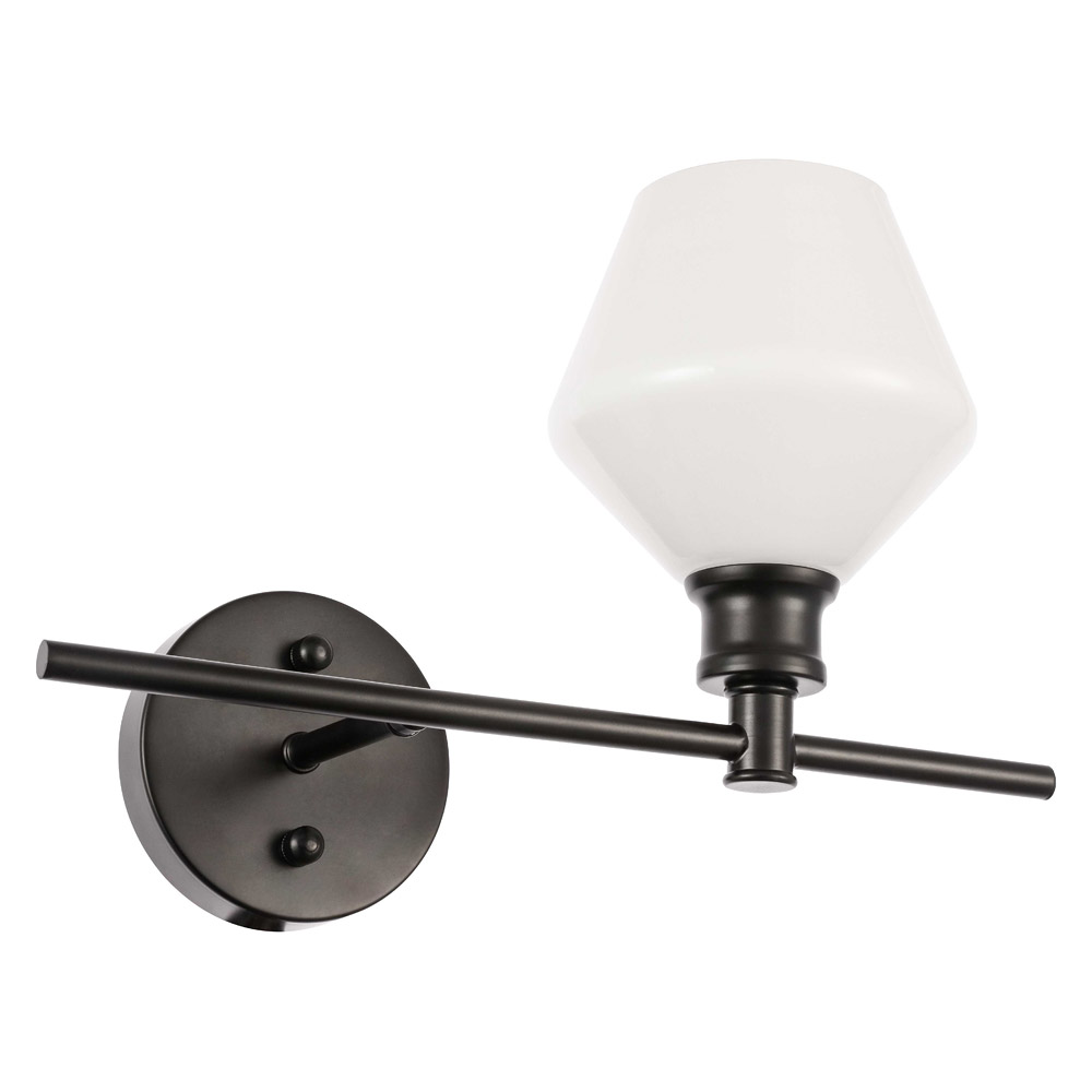 Elegant Wall Sconce - Black/Matte Glass, Right Side (LD2305BK)