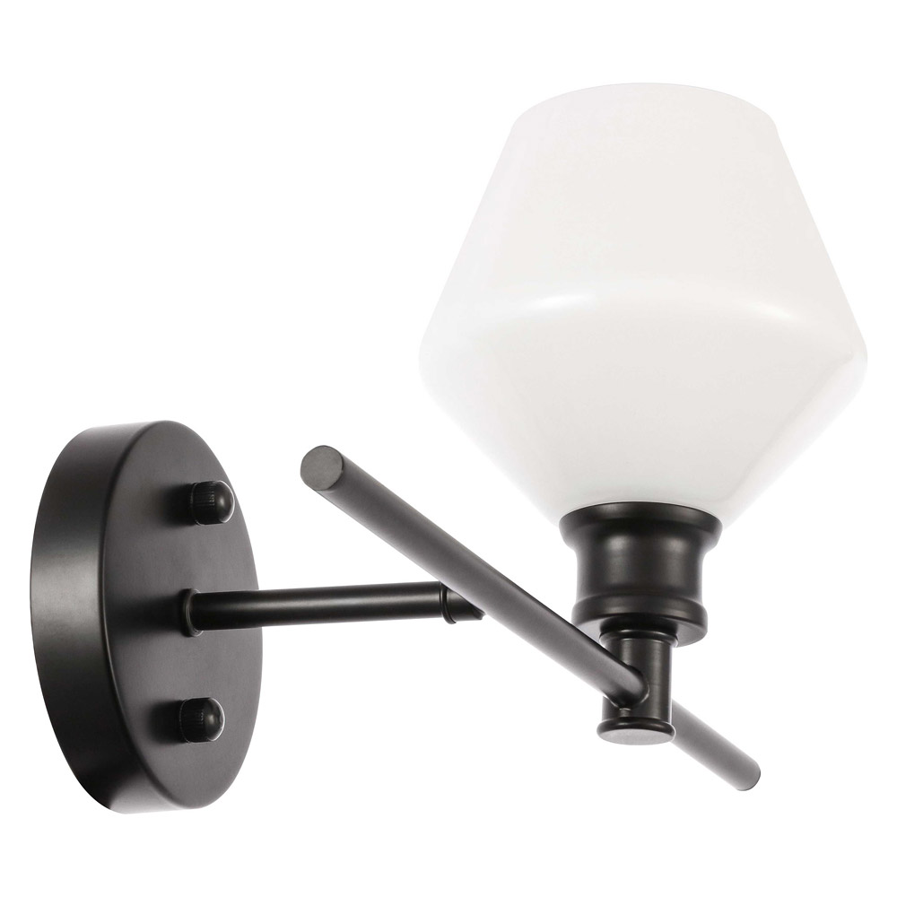 Elegant Wall Sconce - Black/Matte Glass, Right Side (LD2305BK)