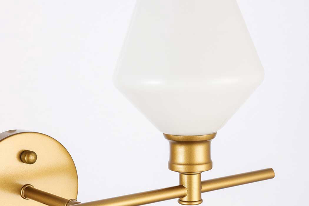 Elegant Wall Sconce - Brass/Matte Glass, Right Side (LD2305BR)