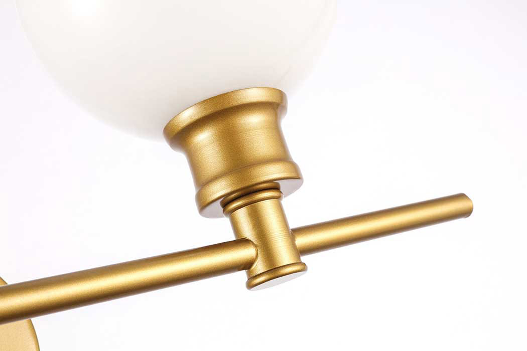 Elegant Wall Sconce - Brass/Matte Glass, Right Side (LD2307BR)