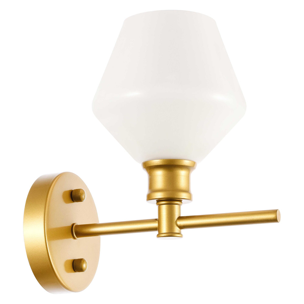 Elegant Wall Sconce - Brass/Matte Glass (LD2309BR)