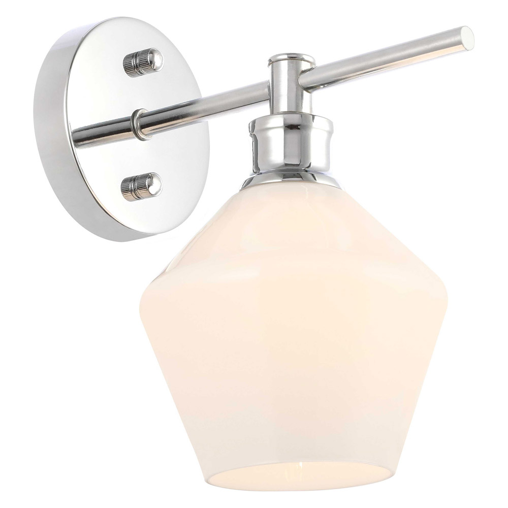 Elegant Wall Sconce - Chrome/Matte Glass (LD2309C)