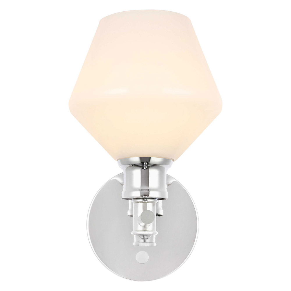 Elegant Wall Sconce - Chrome/Matte Glass (LD2309C)