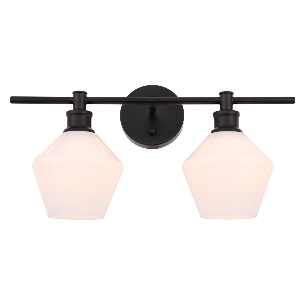 Elegant Wall Sconce - Black/Matte Glass (LD2313BK)