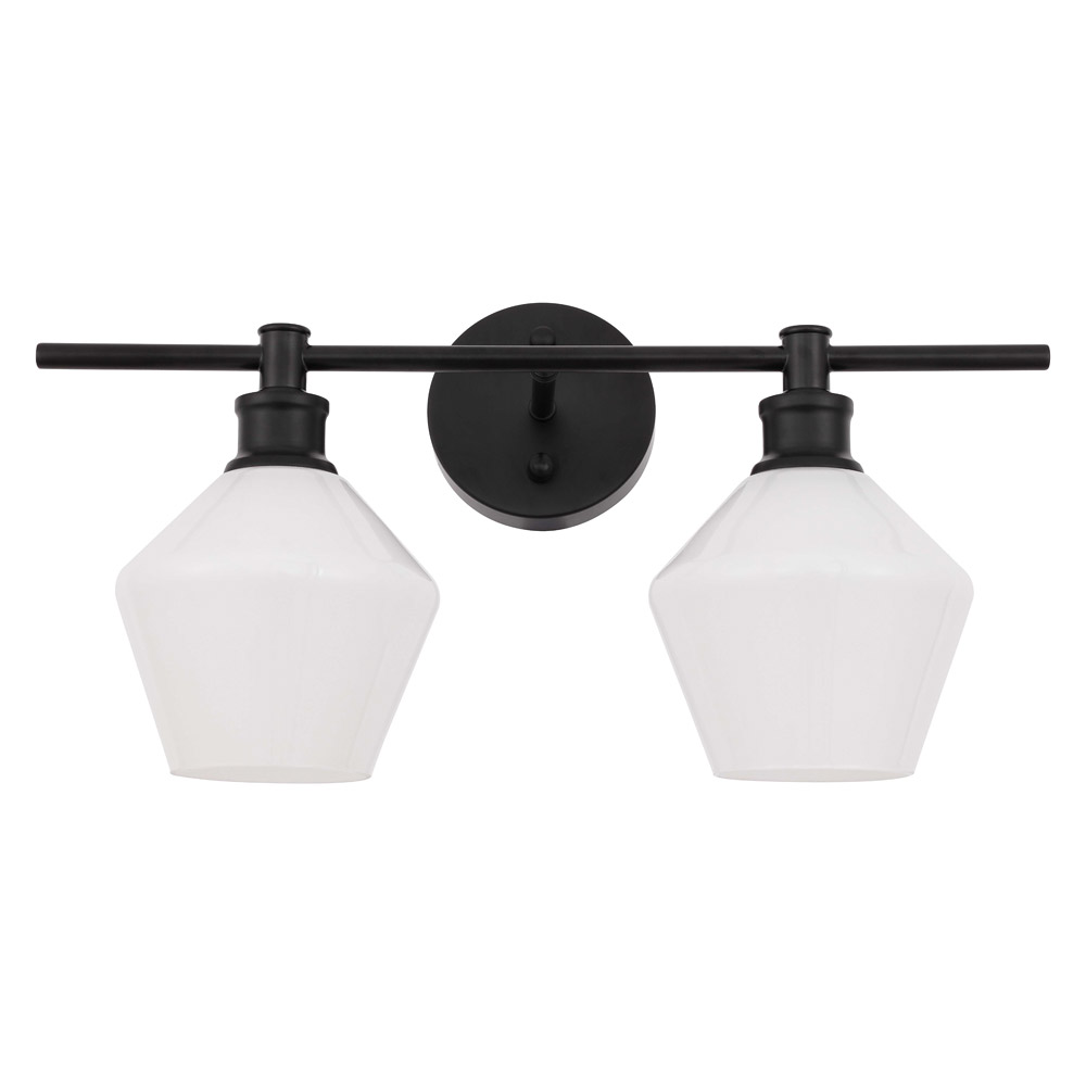 Elegant Wall Sconce - Black/Matte Glass (LD2313BK)
