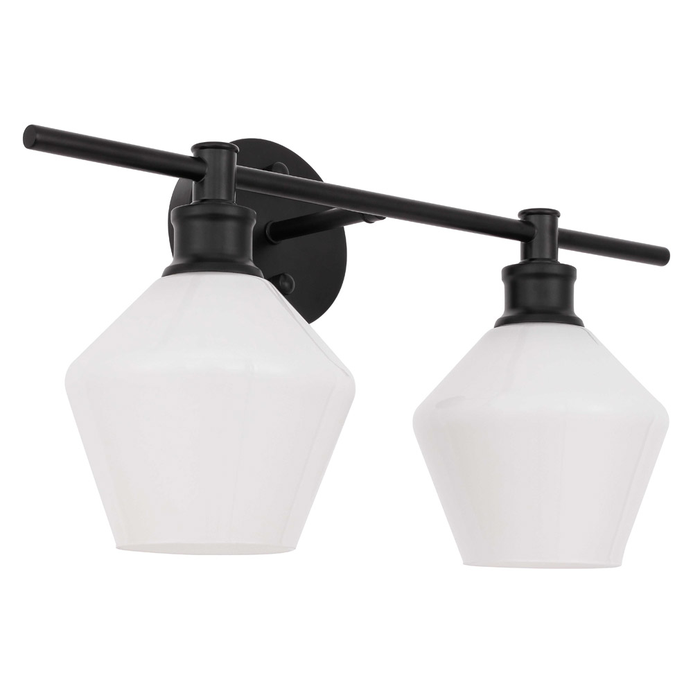 Elegant Wall Sconce - Black/Matte Glass (LD2313BK)