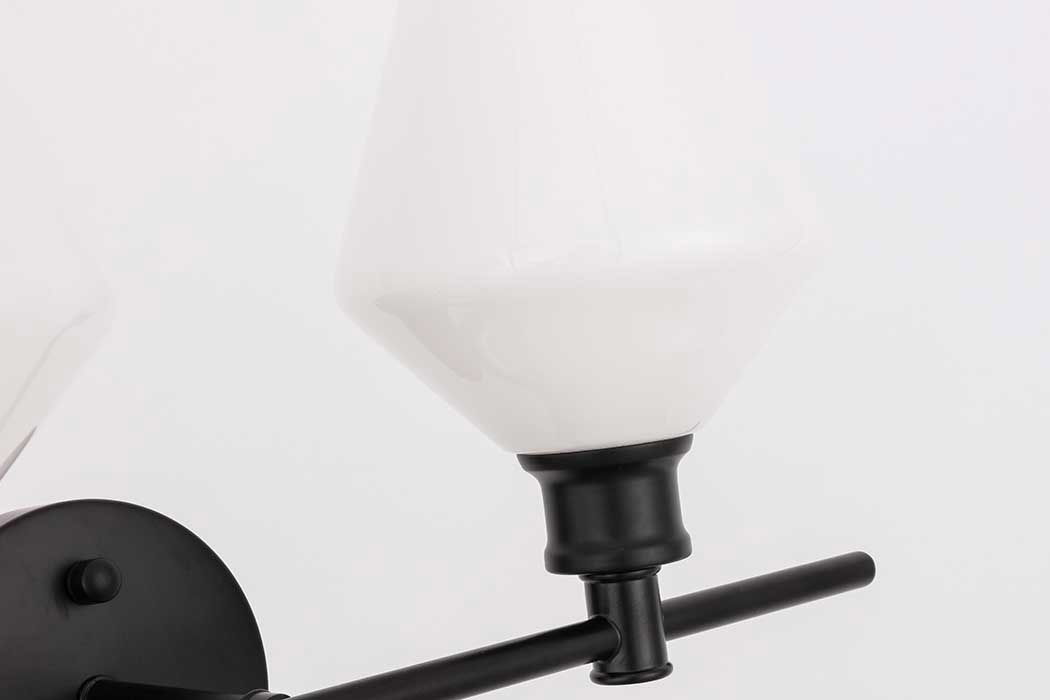 Elegant Wall Sconce - Black/Matte Glass (LD2313BK)
