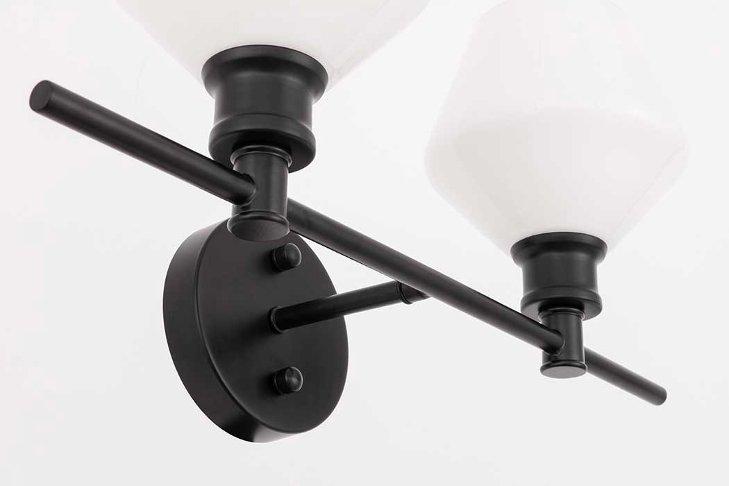 Elegant Wall Sconce - Black/Matte Glass (LD2313BK)