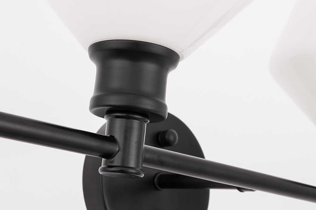 Elegant Wall Sconce - Black/Matte Glass (LD2313BK)