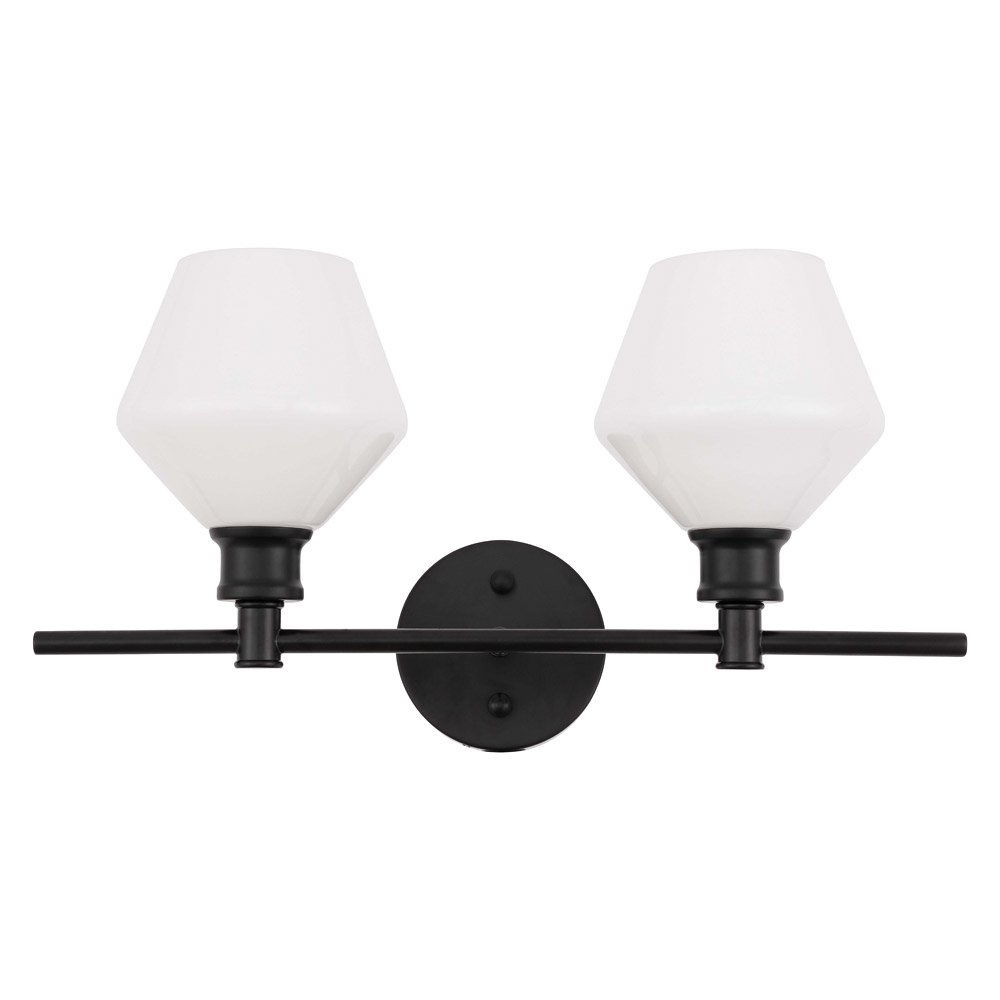 Elegant Wall Sconce - Black/Matte Glass (LD2313BK)