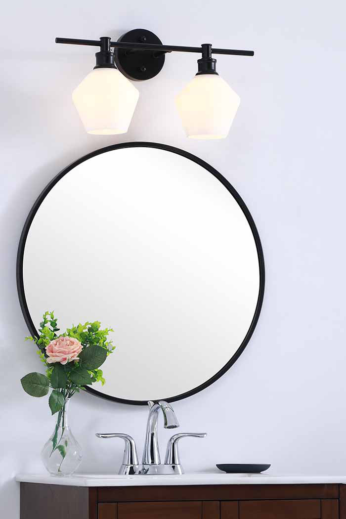 Elegant Wall Sconce - Black/Matte Glass (LD2313BK)