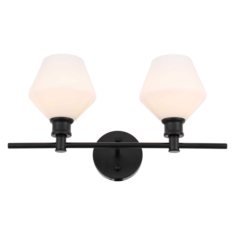 Elegant Wall Sconce - Black/Matte Glass (LD2313BK)