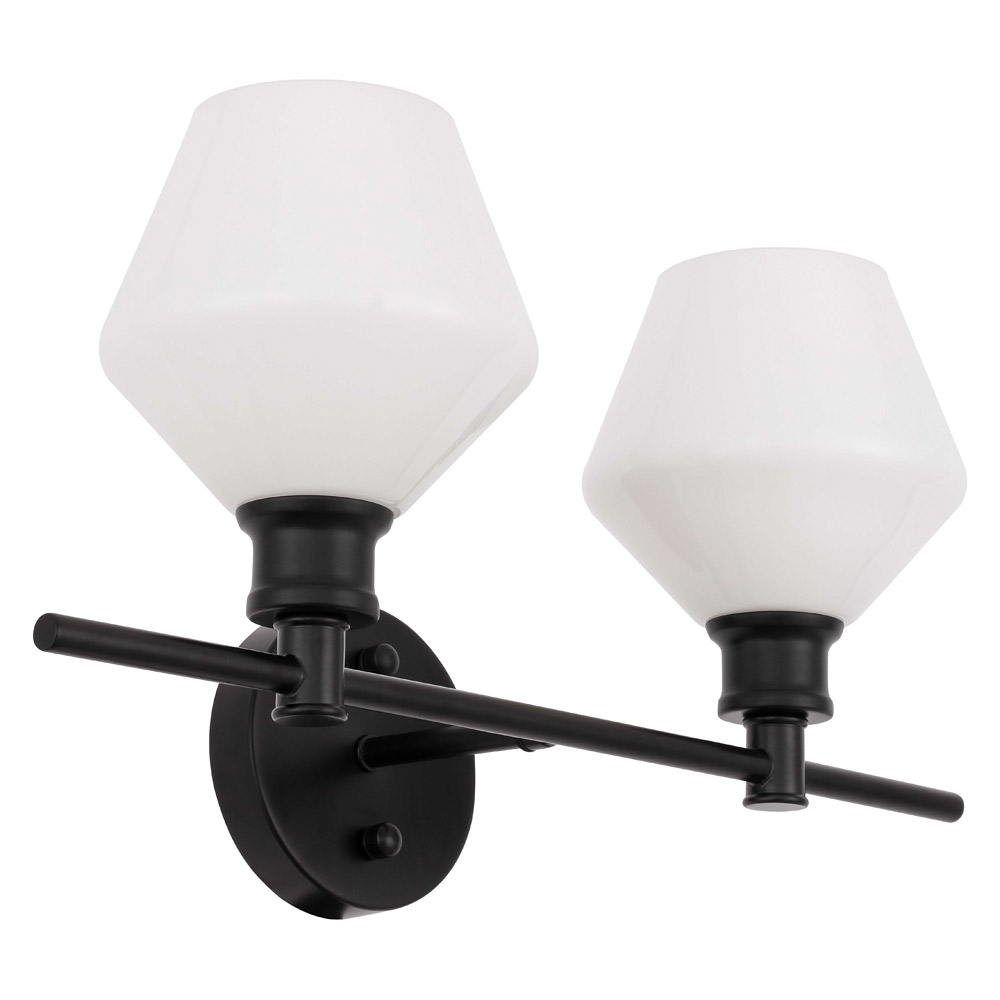 Elegant Wall Sconce - Black/Matte Glass (LD2313BK)