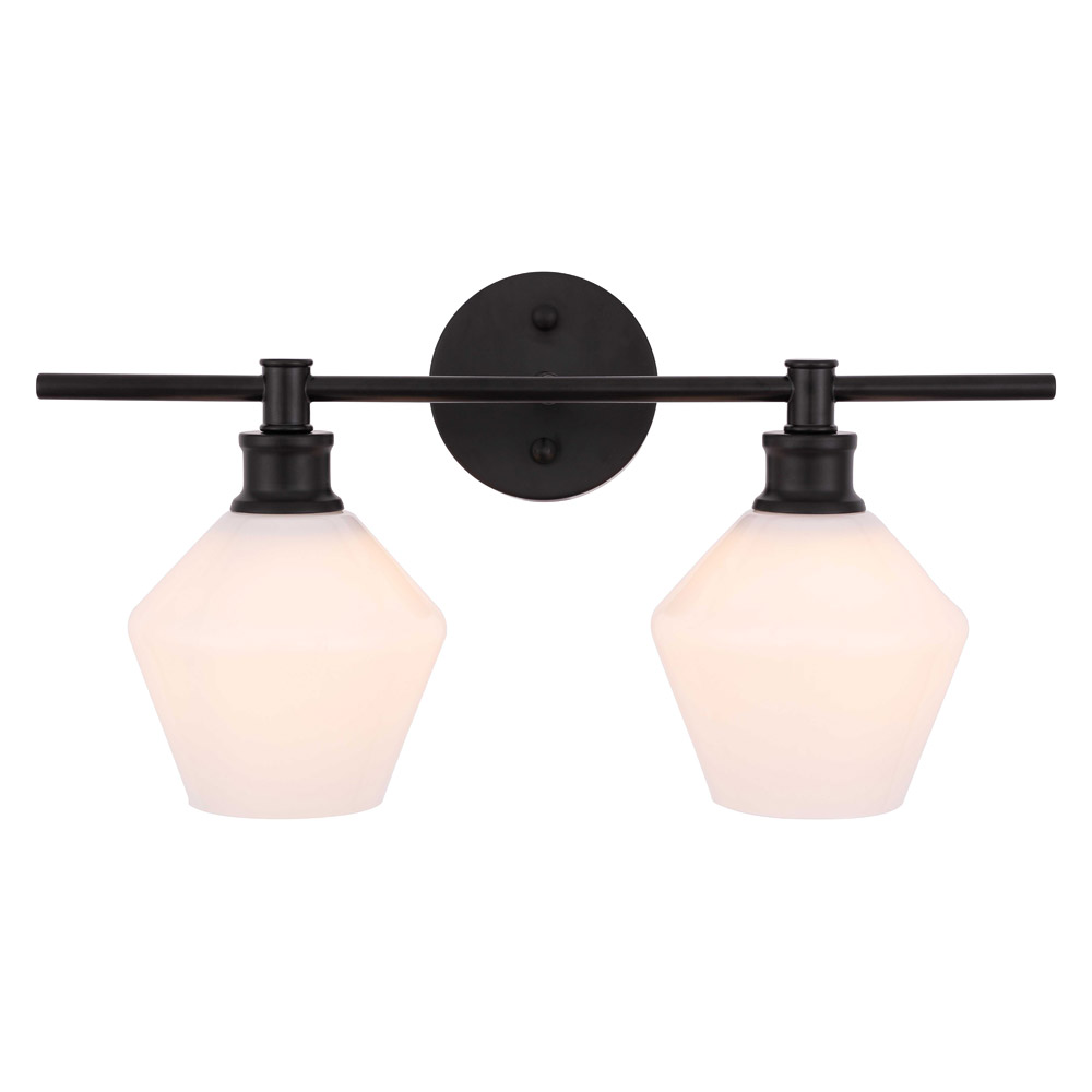 Elegant Wall Sconce - Black/Matte Glass (LD2313BK)