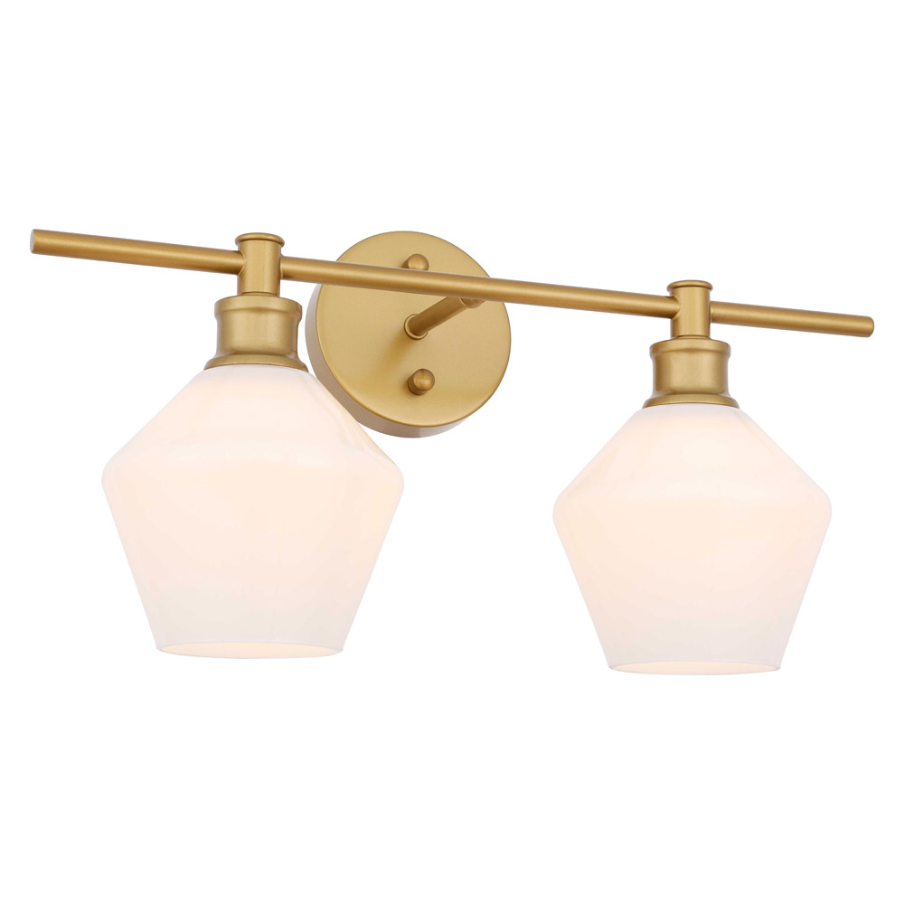Elegant Wall Sconce - Brass/Matte Glass (LD2313BR)