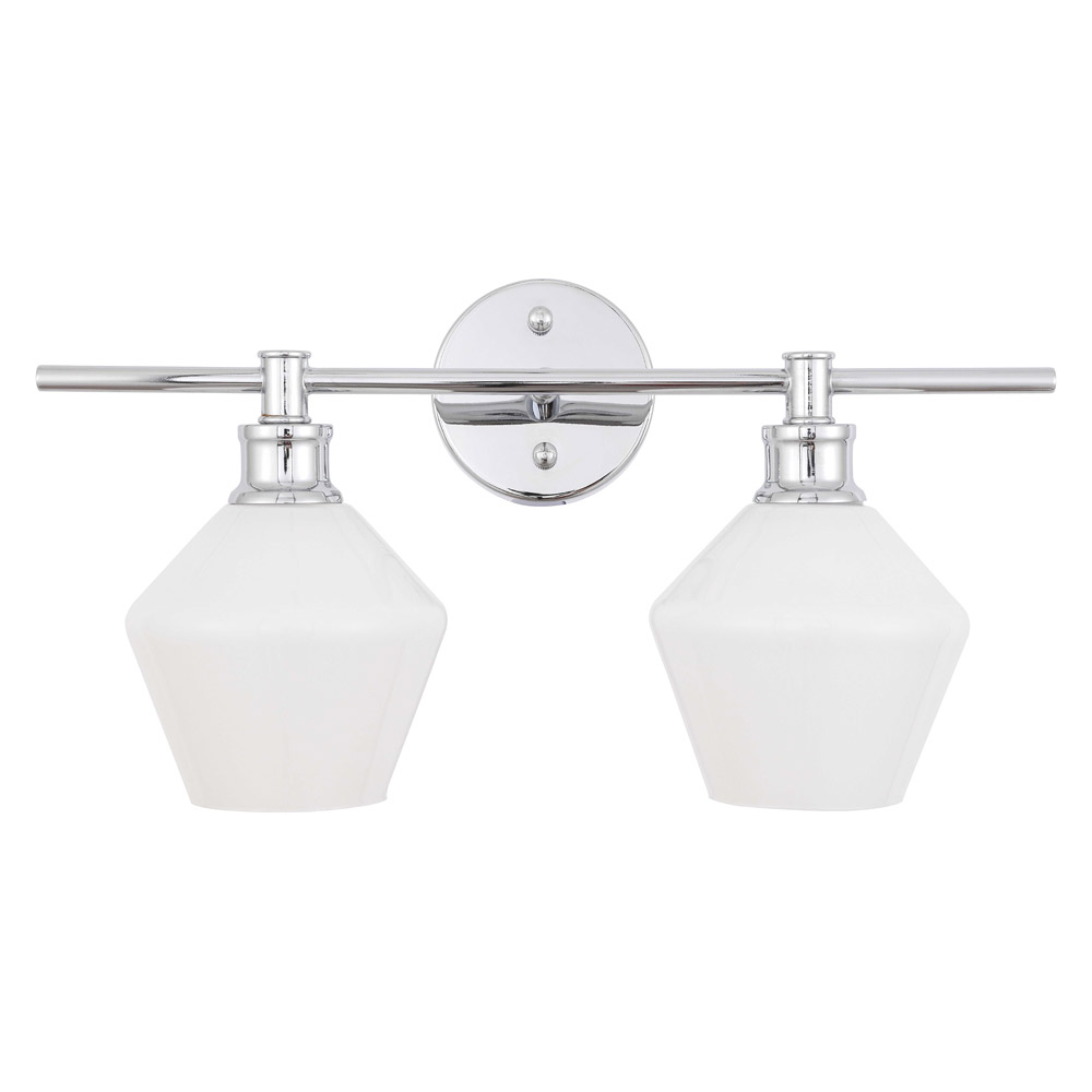 Elegant Wall Sconce - Chrome/Matte Glass (LD2313C)