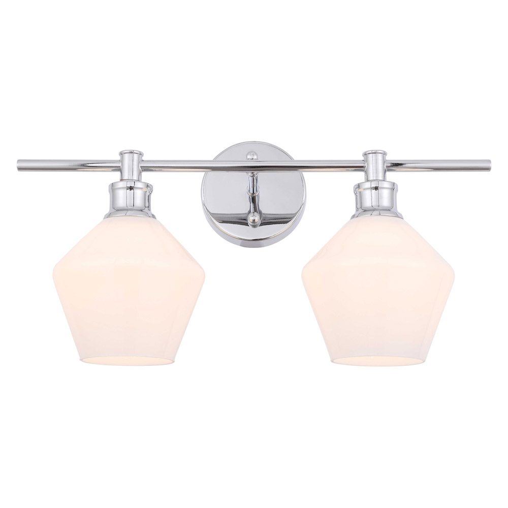 Elegant Wall Sconce - Chrome/Matte Glass (LD2313C)