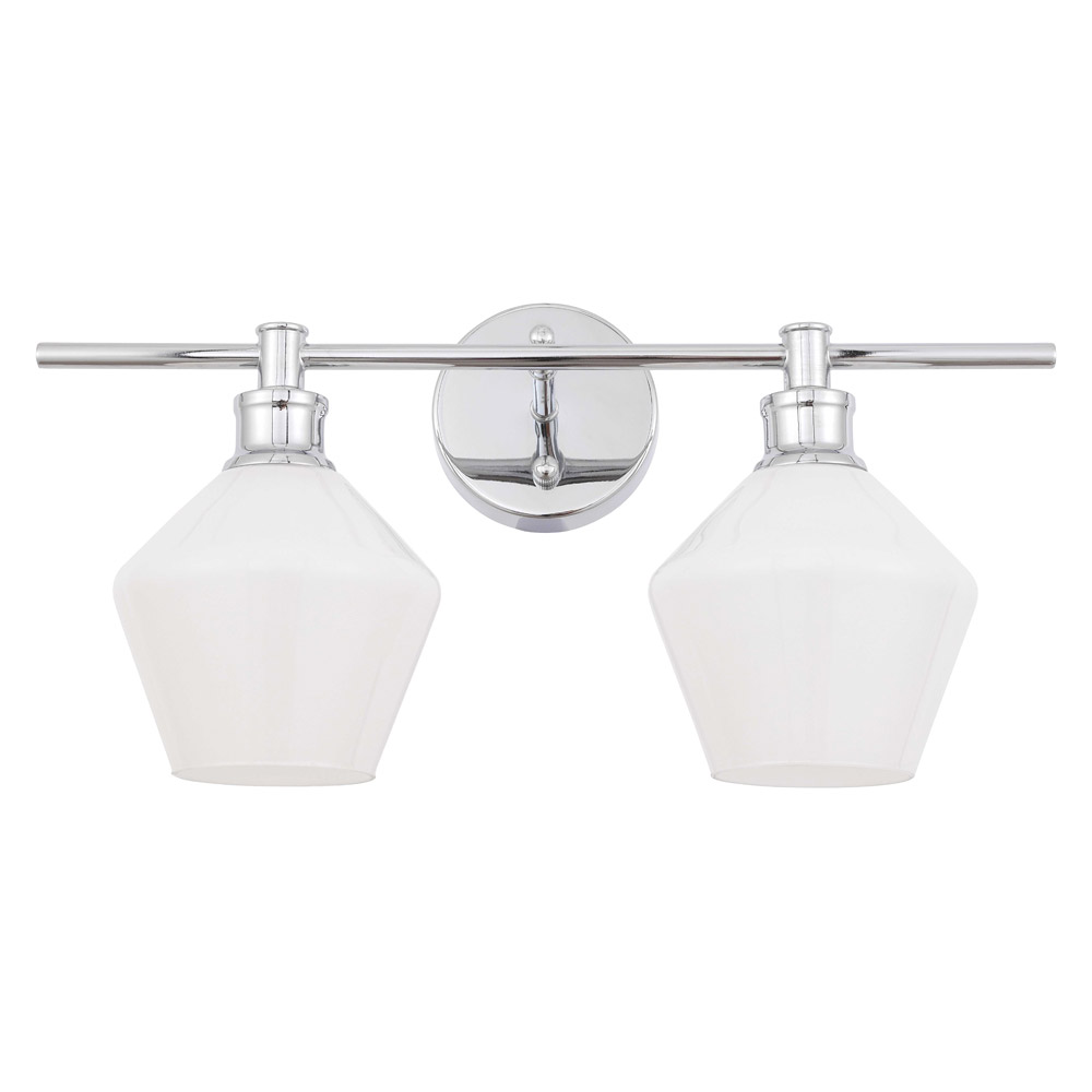 Elegant Wall Sconce - Chrome/Matte Glass (LD2313C)