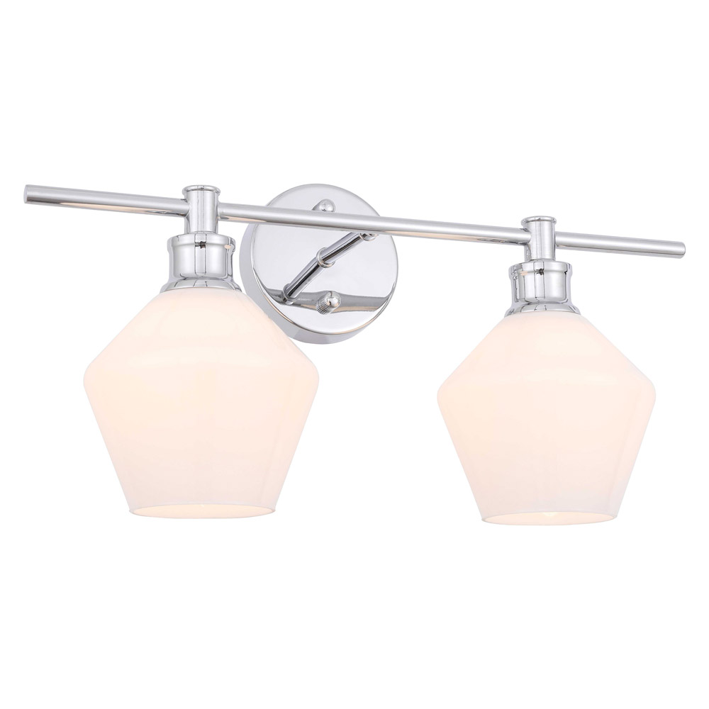 Elegant Wall Sconce - Chrome/Matte Glass (LD2313C)