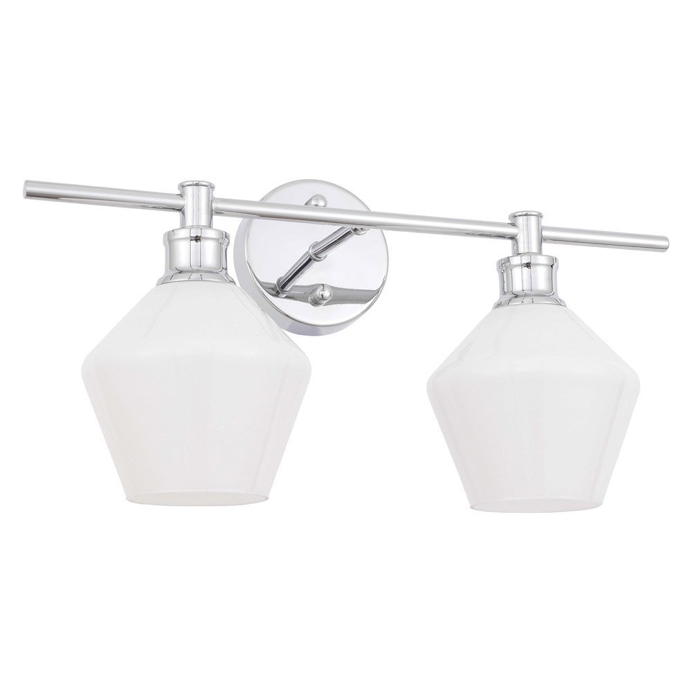 Elegant Wall Sconce - Chrome/Matte Glass (LD2313C)