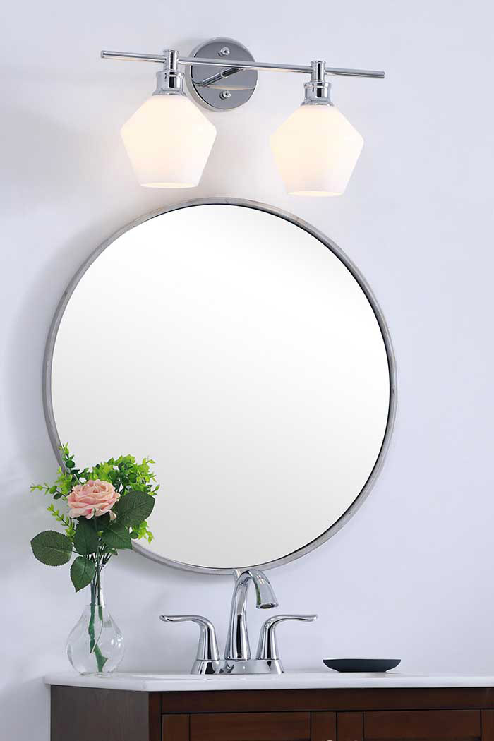 Elegant Wall Sconce - Chrome/Matte Glass (LD2313C)
