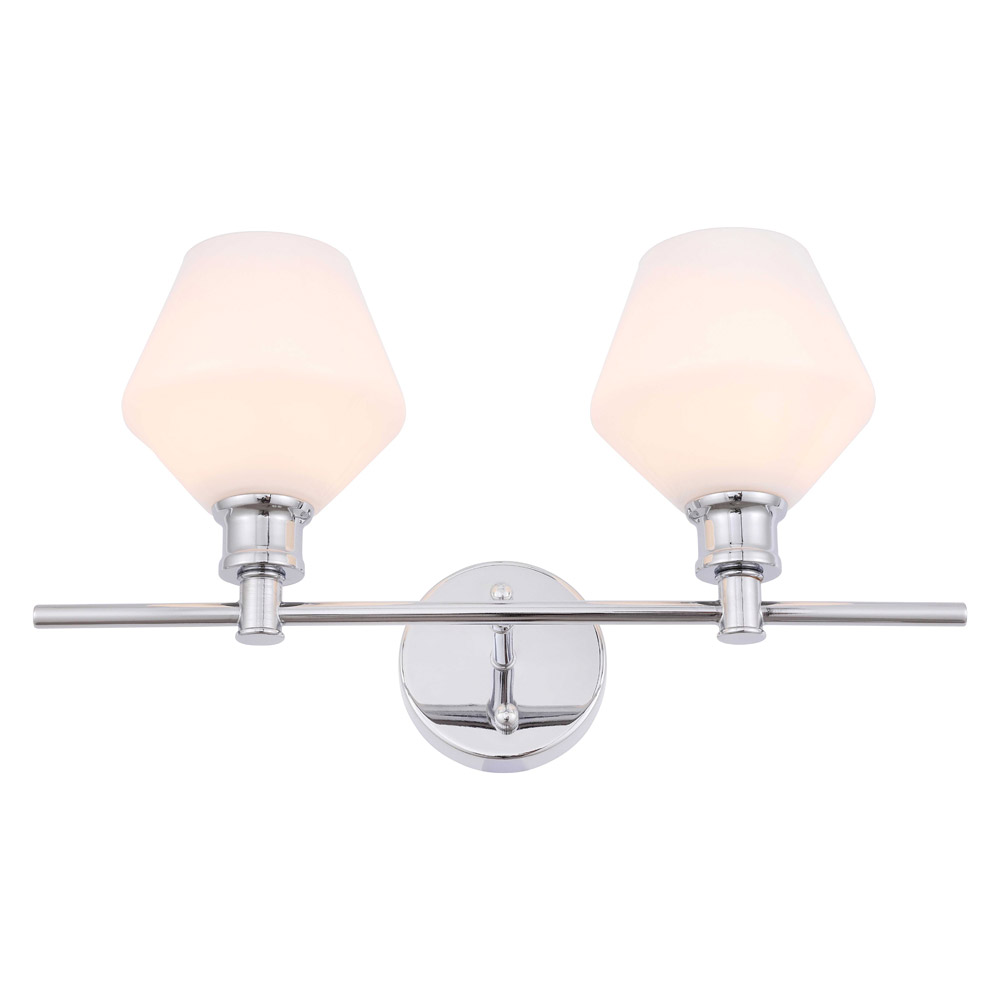 Elegant Wall Sconce - Chrome/Matte Glass (LD2313C)