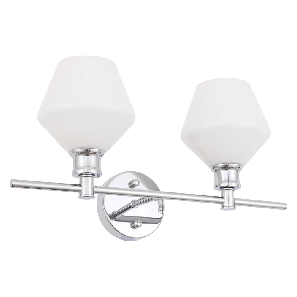 Elegant Wall Sconce - Chrome/Matte Glass (LD2313C)