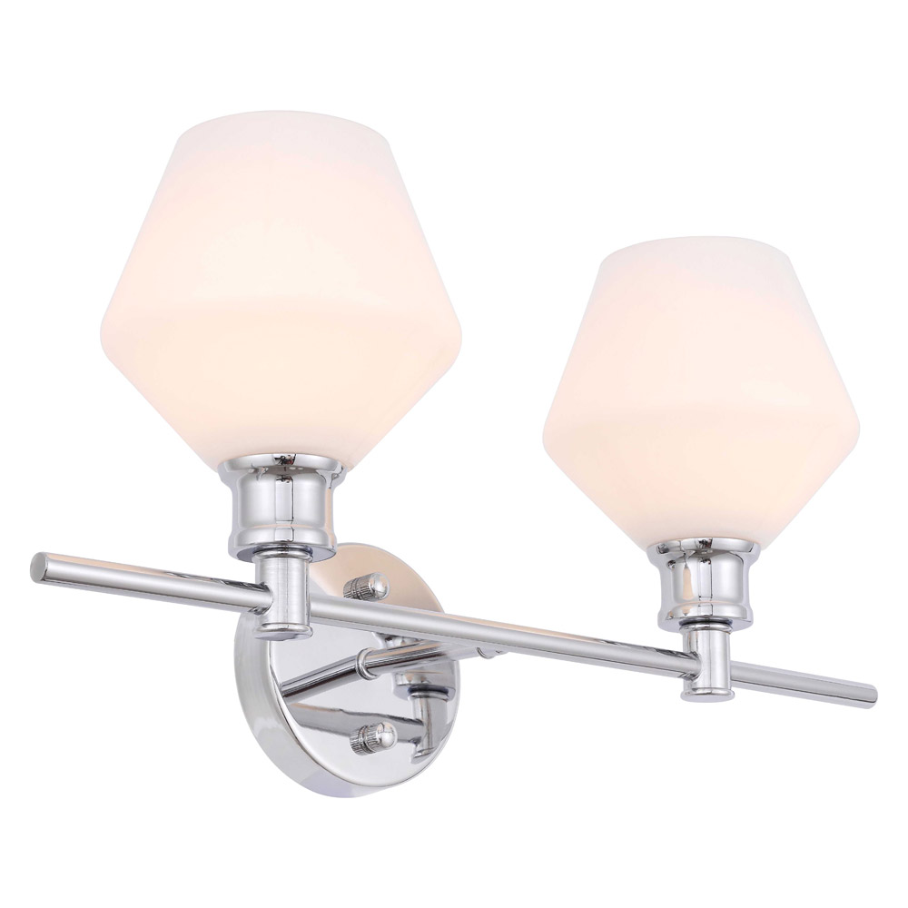 Elegant Wall Sconce - Chrome/Matte Glass (LD2313C)