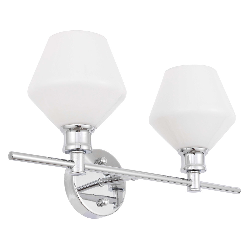 Elegant Wall Sconce - Chrome/Matte Glass (LD2313C)