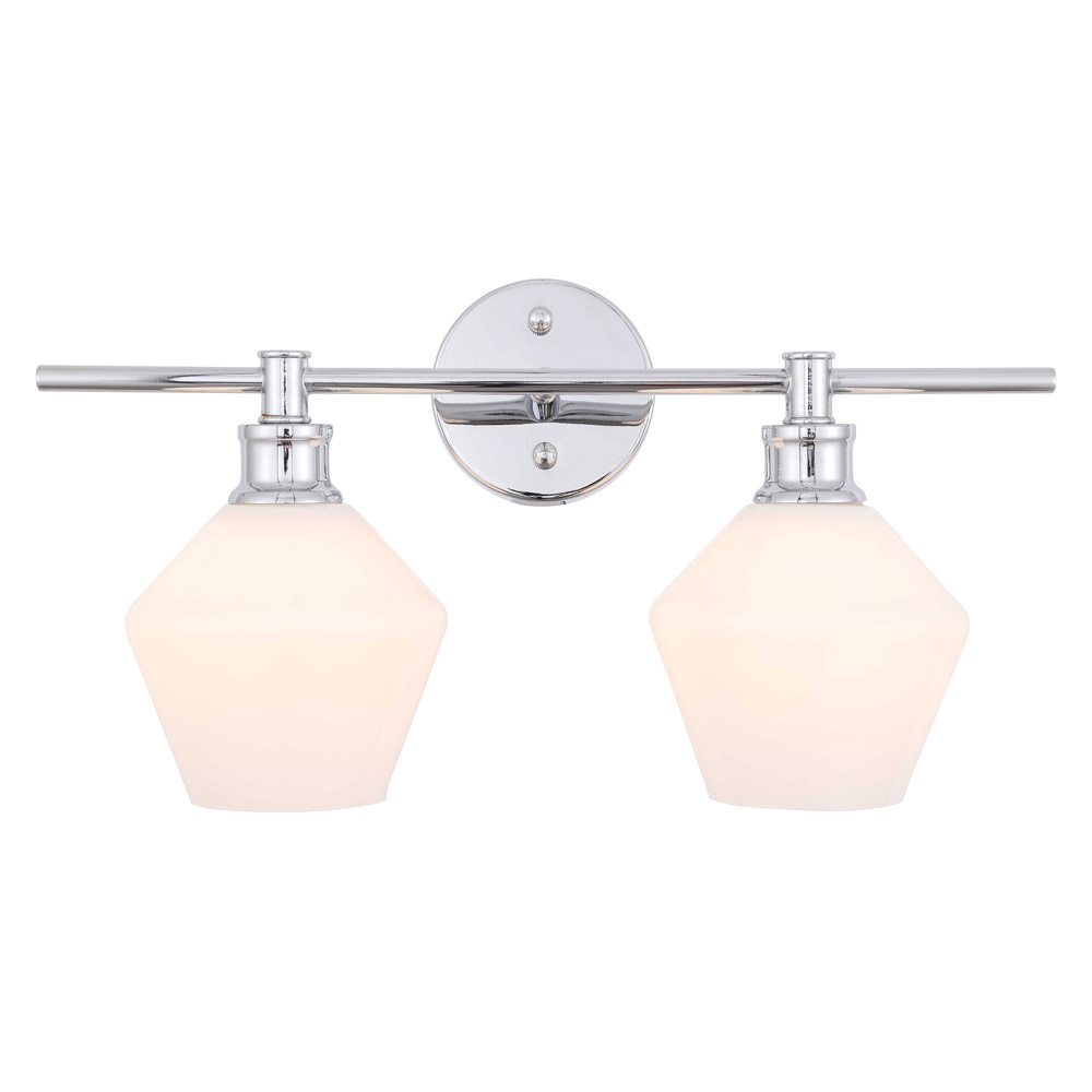 Elegant Wall Sconce - Chrome/Matte Glass (LD2313C)
