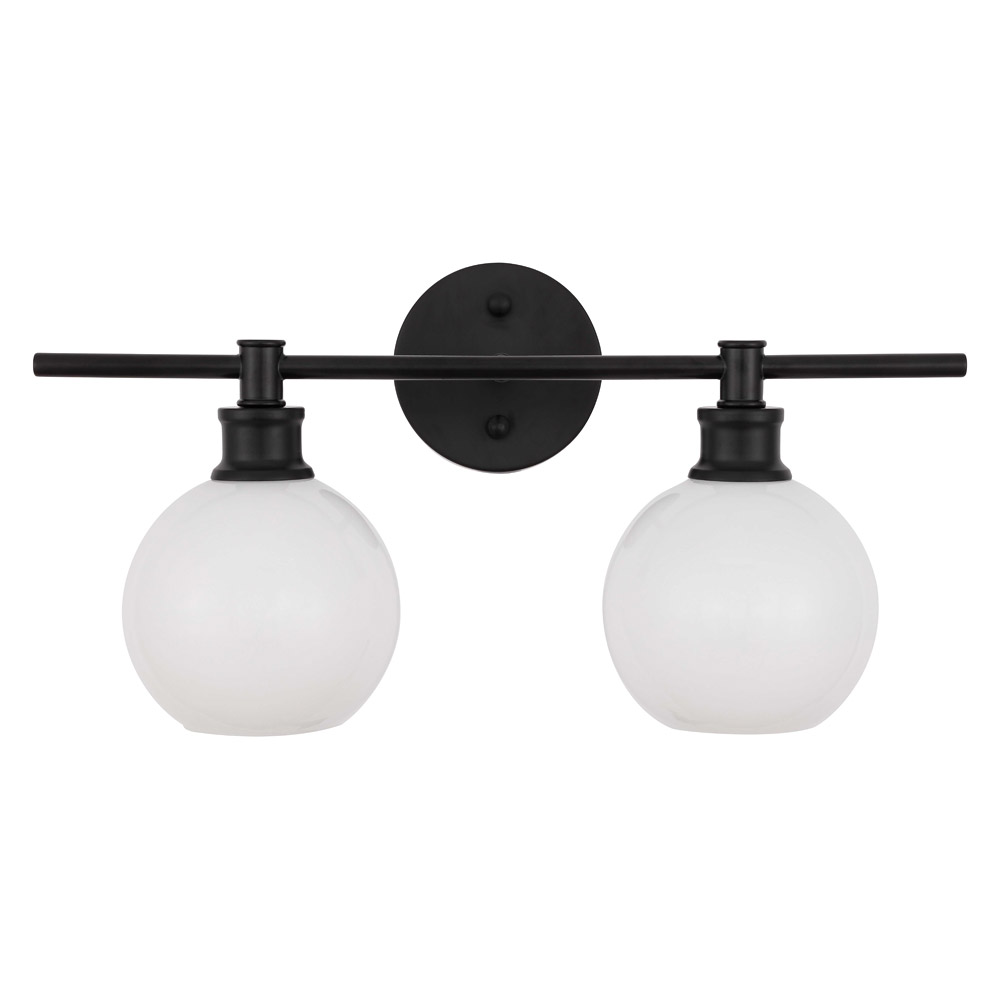 Elegant Wall Sconce - Black/Matte Glass (LD2315BK)