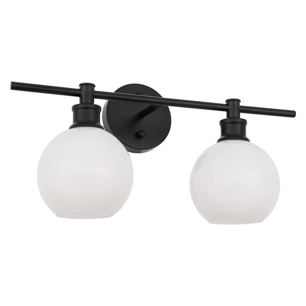 Elegant Wall Sconce - Black/Matte Glass (LD2315BK)