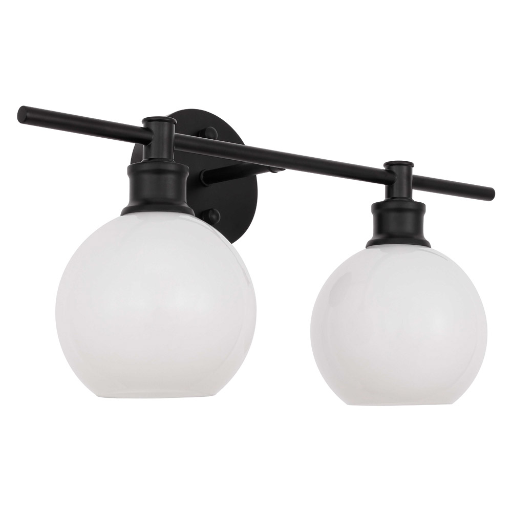 Elegant Wall Sconce - Black/Matte Glass (LD2315BK)