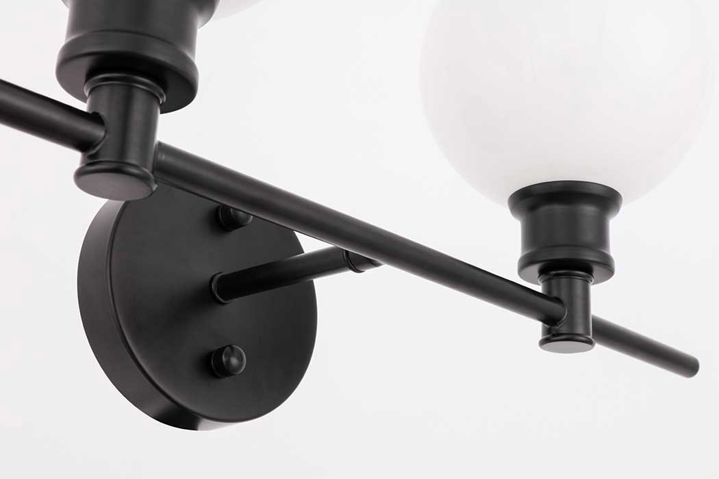 Elegant Wall Sconce - Black/Matte Glass (LD2315BK)