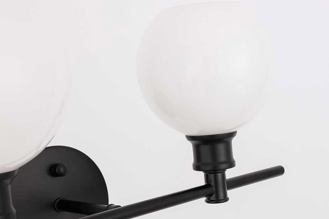 Elegant Wall Sconce - Black/Matte Glass (LD2315BK)