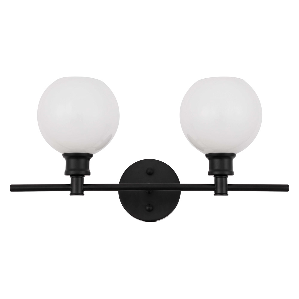 Elegant Wall Sconce - Black/Matte Glass (LD2315BK)