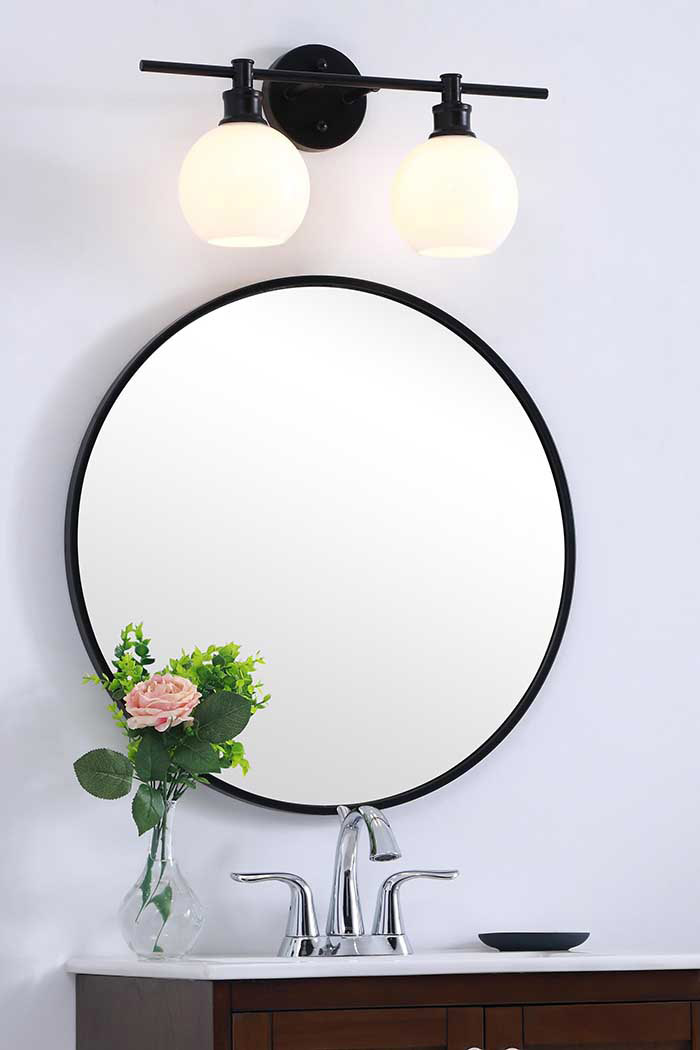 Elegant Wall Sconce - Black/Matte Glass (LD2315BK)