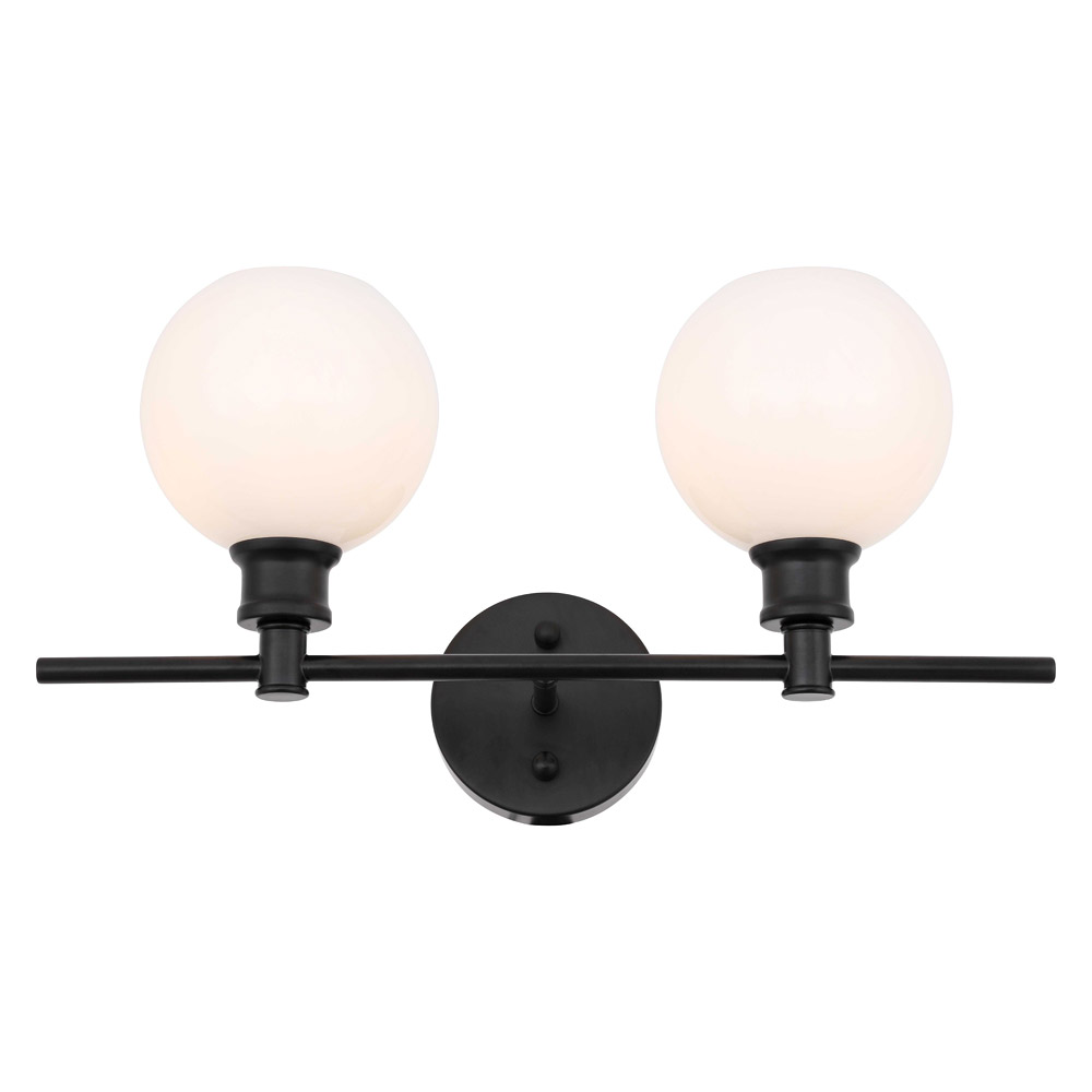 Elegant Wall Sconce - Black/Matte Glass (LD2315BK)