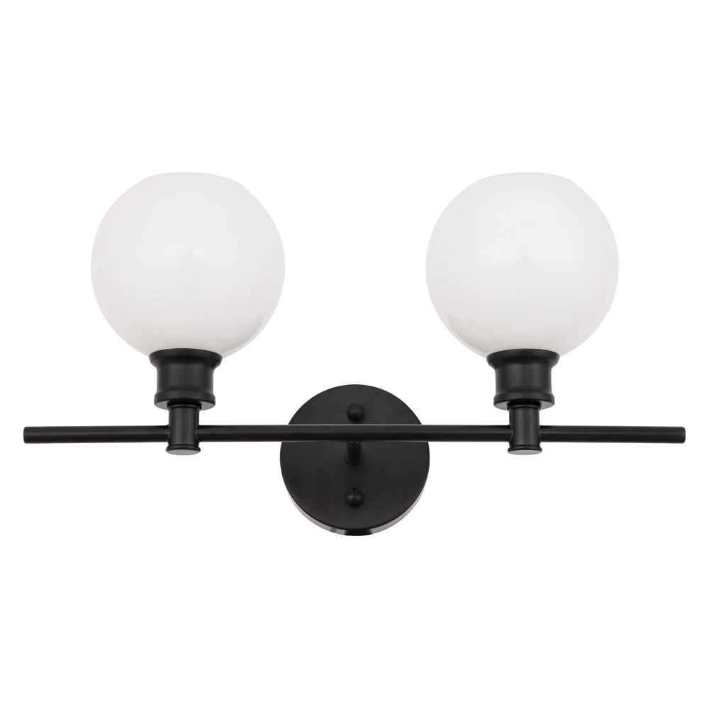 Elegant Wall Sconce - Black/Matte Glass (LD2315BK)