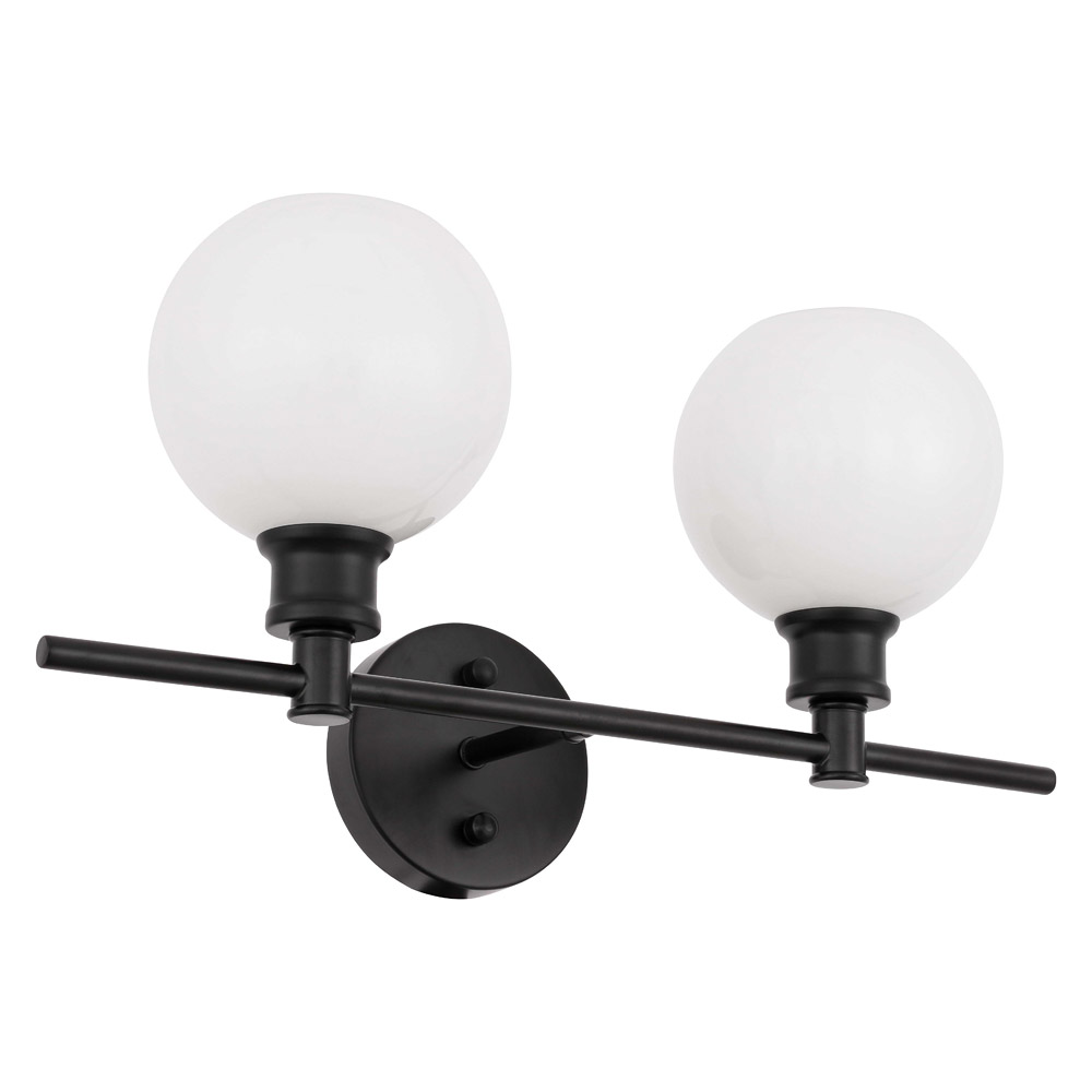 Elegant Wall Sconce - Black/Matte Glass (LD2315BK)
