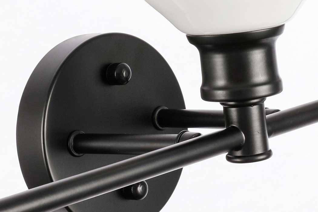Elegant Wall Sconce - Black/Matte Glass (LD2317BK)