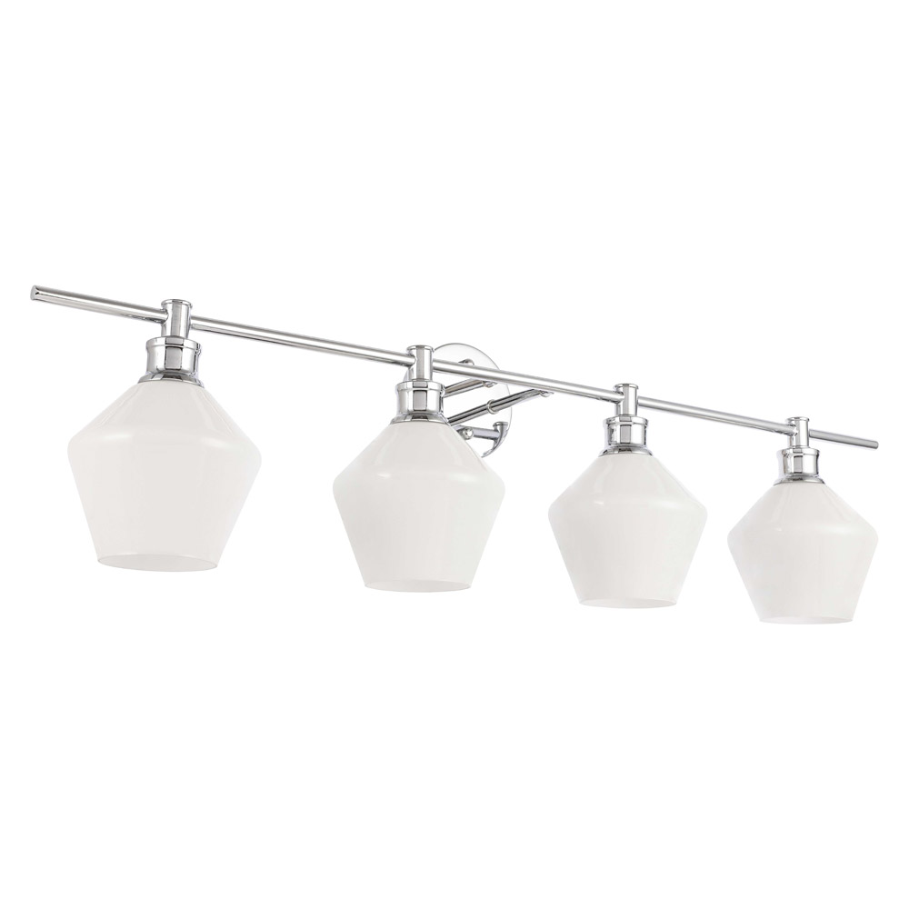 Elegant Wall Sconce - Chrome/Matte Glass (LD2321C)